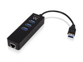 Hub USB 3.1 à 3 ports avec port ethernet Gigabit