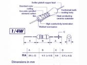 Résistances 1/4W couche carbone