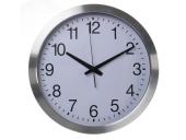 Horloge murale 40 cm radiopilotée aluminium