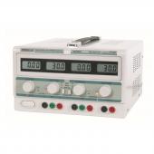 Alimentation de laboratoire réglable 2 x 0-30 VCC/0-3 A, + 5 VCC fixe/3 A
