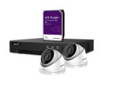 Kit vidéosurveillance IP NVR 4ch + 2 caméras IP + disque dur CCTVPROM22W