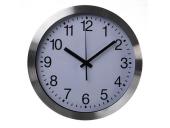 Horloge murale 30 cm radiopilotée aluminium