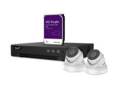 Kit vidéosurveillance IP NVR 4ch + 2 caméras IP + disque dur CCTVPROM20W