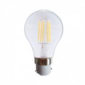 Ampoule LED 8W B22 230V filament blanc chaud ou neutre