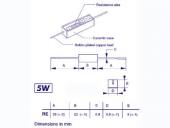 Résistances 5W bobinée cémentée