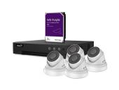 Kit vidéosurveillance IP NVR 4ch + 4 caméras IP + disque dur