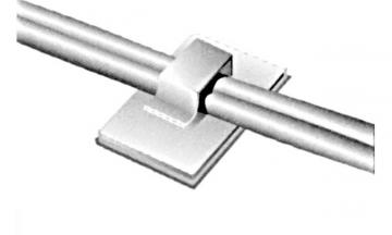 Attaches câble adhésives Ø 5.6 x 7.2 mm / 27 x 17 mm / 10 pcs