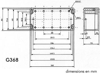 Boitier étanche en ABS 160 x 80 x 55mm