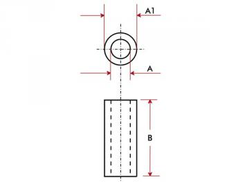 ENTRETOISE EN ALUMINIUM 15mm M3