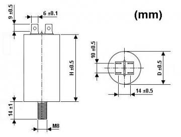 Condensateur de démarrage 0.6µF 450V