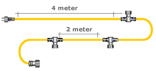Garden lights câble 10m avec 4 connecteurs