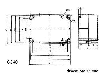 Boitier étanche en ABS 171 x 121 x 80mm