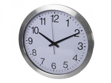 Horloge murale 40 cm radiopilotée aluminium