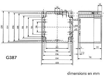 Boitier étanche en ABS 120 x 120 x 90mm