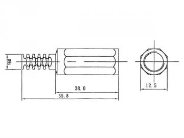 Fiche alimentation CC 2.1 x 5.5mm femelle