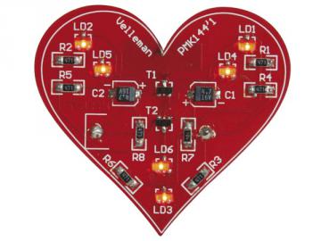 Cœur clignotant à leds