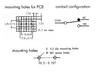 Microrupteur subminiature 3A