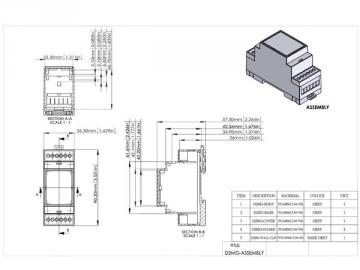 Boitier modulaire sur rail DIN 2MG