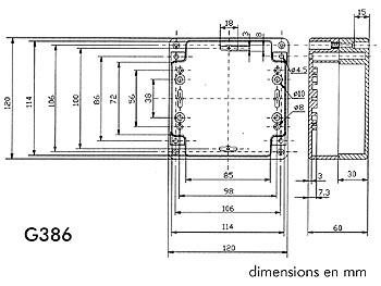 Boitier étanche en ABS 120 x 120 x 60mm