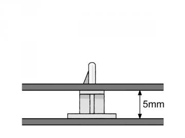 SUPPORT POUR CIRCUIT IMPRIME OUVERTURE 3mm H=5mm 18x18mm