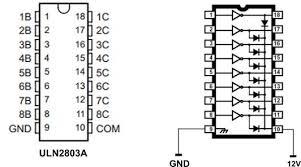 ULN2803A Array de Darlington NPN, 8 canaux DIP18