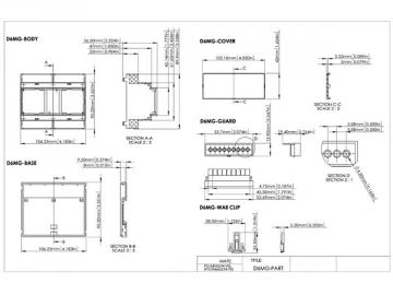 Boitier modulaire sur rail DIN 6MG