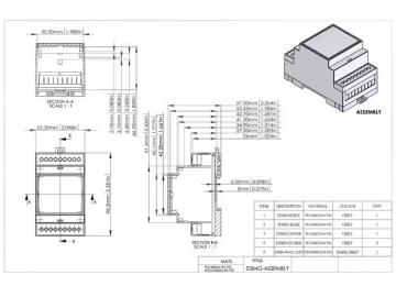 Boitier modulaire sur rail DIN 3MG