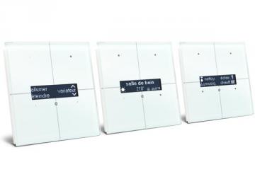 Module de commande en finition verre à écran oled et avec contrôleur de température, noir ou blanc au choix VMBGPO
