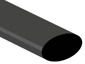 Gaine thermorétractable 25.4mm 2:1 noir ou transparent
