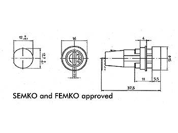 Porte fusible chassis 5 x 20mm