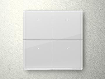 Module de commande en finition verre avec touches tactiles quadruples, noir ou blanc au choix VMBGP4