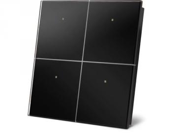 Module de commande en finition verre avec touches tactiles quadruples, noir ou blanc au choix VMBGP4