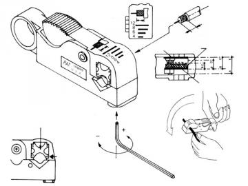 Dénudeur de câbles coaxiaux (rg58-RG59) VTCOAX