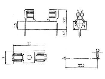 Porte fusible CI 5 x 20mm