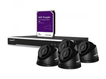 Kit vidéosurveillance IP NVR 4ch + 4 caméras IP + disque dur CCTVPROM23