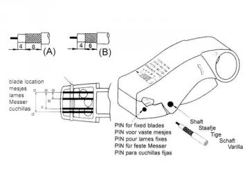 Dénudeur de câbles coaxiaux 3lames (rg58-rg59) VTCOAX3