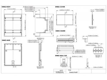 Boitier modulaire sur rail DIN 4MG