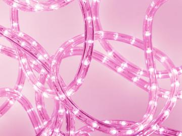 Tube flexible lumineux à leds 45m rose