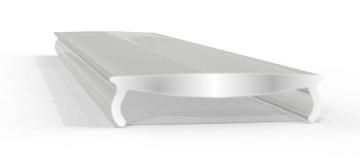 Diffusant transparent givré pour profilé 2m