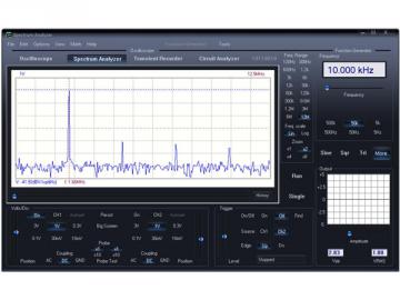 Oscilloscope PC + générateur de signaux