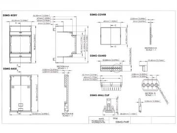 Boitier modulaire sur rail DIN 3MG