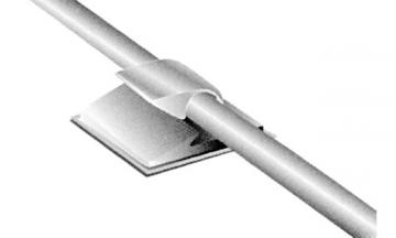 Attaches câble adhésives Ø 5.8 - 6.5 mm / 20 x 18 mm / 10 pcs