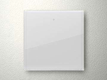 Module de commande en finition verre avec touche tactile simple, noir ou blanc au choix VMBGP1