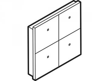 Module de commande en finition verre avec touches tactiles quadruples, noir ou blanc au choix VMBGP4