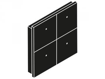 Module de commande en finition verre avec touches tactiles quadruples, noir ou blanc au choix VMBGP4