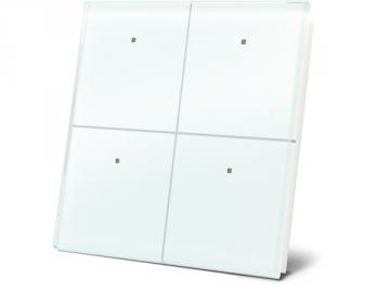 Module de commande en finition verre avec touches tactiles quadruples, noir ou blanc au choix VMBGP4
