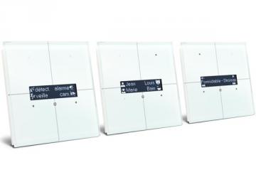 Module de commande en finition verre à écran oled et avec contrôleur de température, noir ou blanc au choix VMBGPO