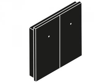 Module de commande en finition verre avec touches tactiles doubles, noir ou blanc au choix VMBGP2